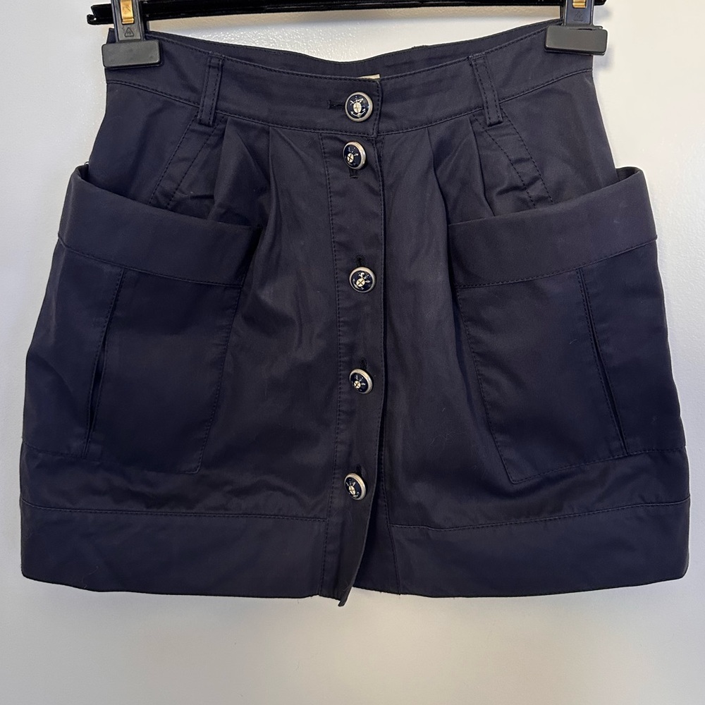 Authentic Balenciaga navy anchor miniskirt size 38